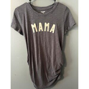 Mama Gray Grey shirt rouching Small
